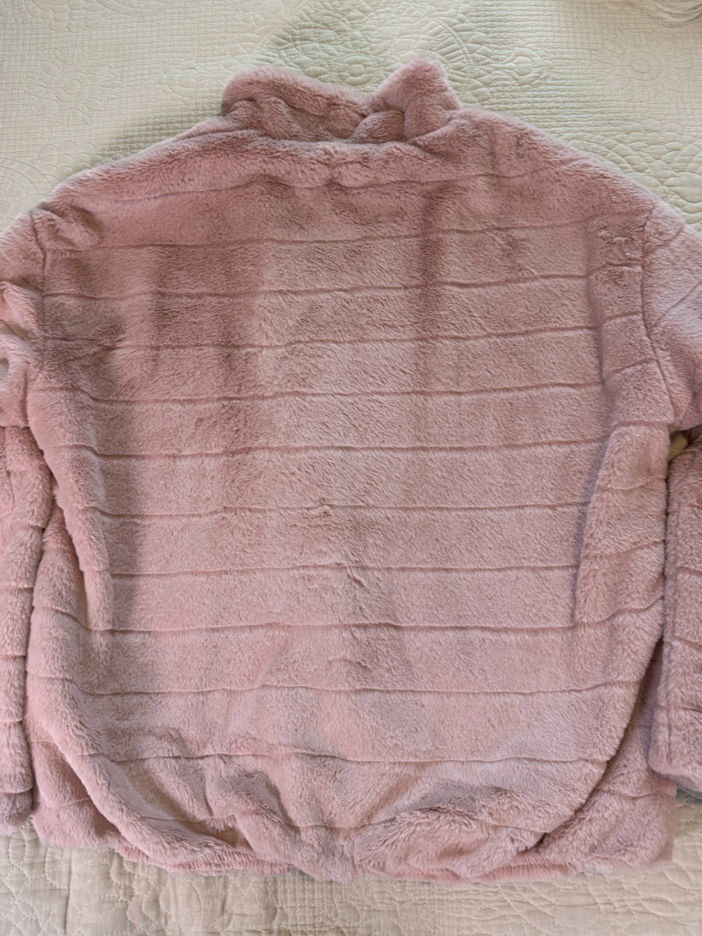Faux Fink Simply Faux Fur Rabbit Jacket Large Y2K Teddy Bear Plush Zip Up cozy - Picture 11 of 11